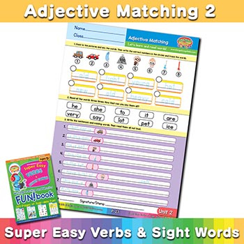 Adjective Matching 2 sheet 2
