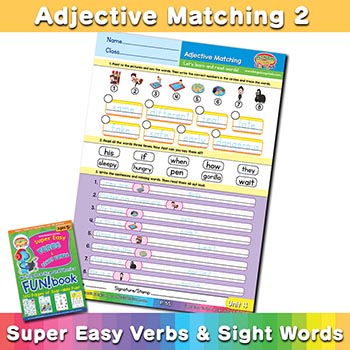 Adjective Matching 2 sheet 4