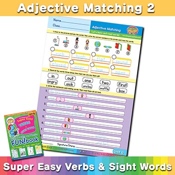 Adjective Matching 2 sheet 6