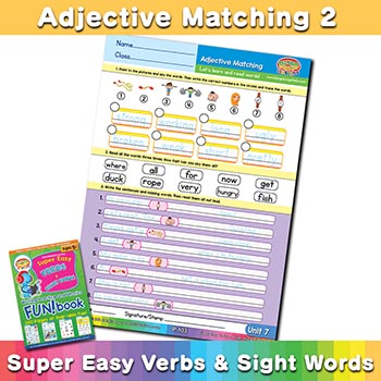 Adjective Matching 2 sheet 7
