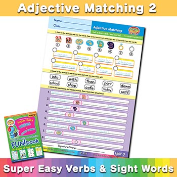 Adjective Matching 2 sheet 8