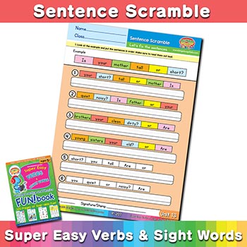 Sentence Scramble sheet 13