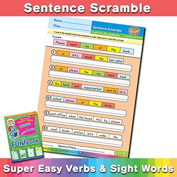 Sentence Scramble sheet 15