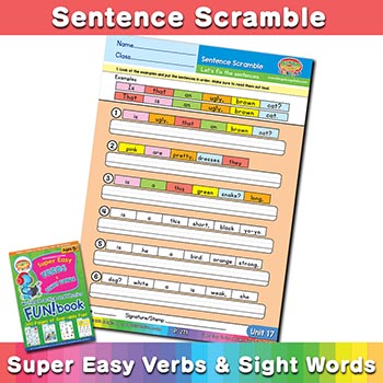 Sentence Scramble sheet 17