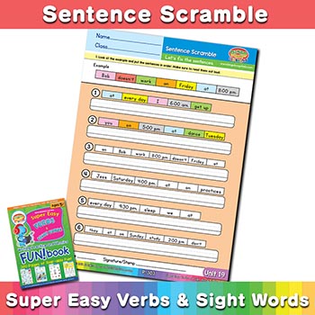 Sentence Scramble sheet 19