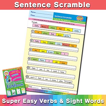 Sentence Scramble sheet 5