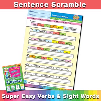 Sentence Scramble sheet 6