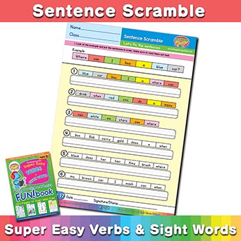 Sentence Scramble sheet 7