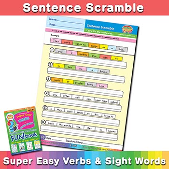 Sentence Scramble sheet 8