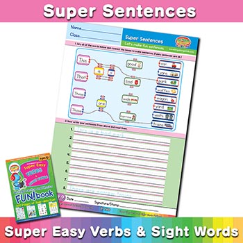 Free Super Sentences Worksheet 18 - BINGOBONGO