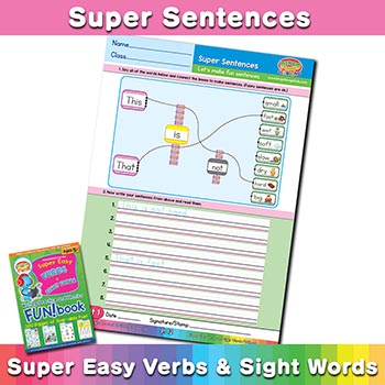 free English sentence worksheet