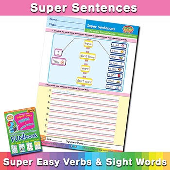 free English sentence worksheet