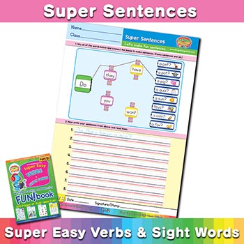 free English sentence worksheet