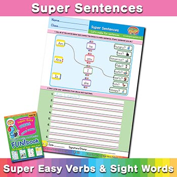 Free Super Sentences Worksheet 8 - BINGOBONGO