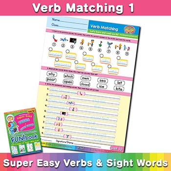 Verb Matching 1 sheet 10