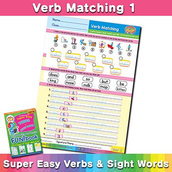 Verb Matching 1 sheet 4