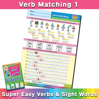 Verb Matching 1 sheet 5