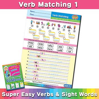 Verb Matching 1 sheet 7