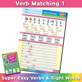 Verb Matching 1 sheet 9