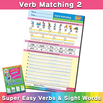 Verb Matching 2 sheet 1