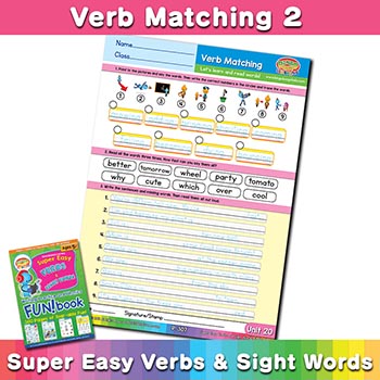 Verb Matching 2 sheet 10