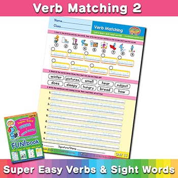 Verb Matching 2 sheet 4