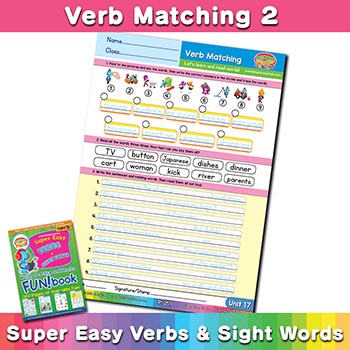 Verb Matching 2 sheet 7