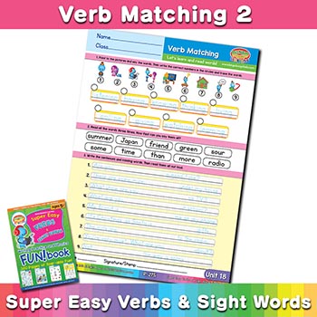 Verb Matching 2 sheet 8