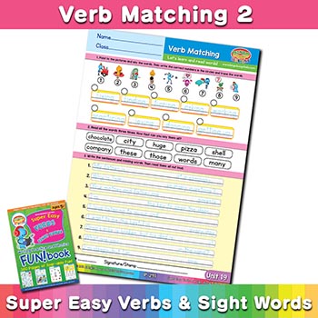 Verb Matching 2 sheet 9