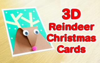 3d reindeer christmas cards