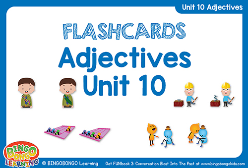 Free Adjectives Flashcards Fun Book 3 Unit 10 Bingobongo Learning