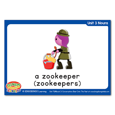 Free Nouns Flashcards 33 zookeeper