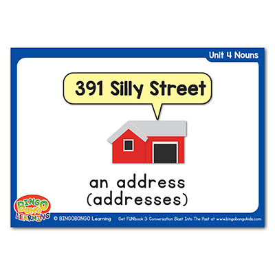 Free Nouns Flashcards 52 address