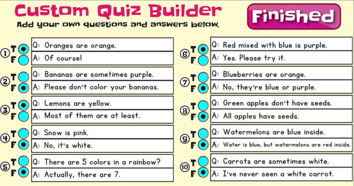 true false pdf quiz maker setup