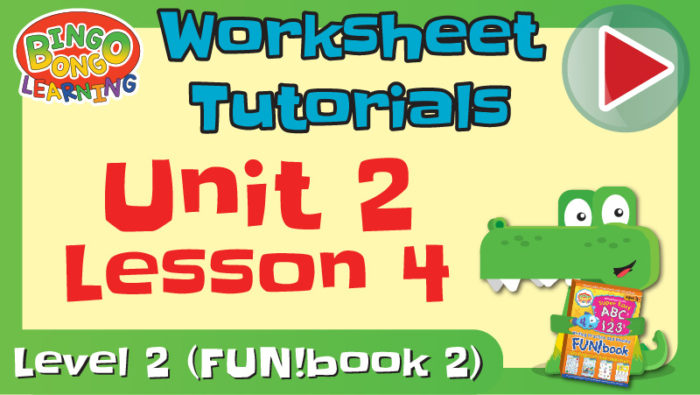 worksheet tutorial video l2 u2 l4