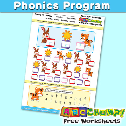 Free Phonics Program ABC Chomp 7