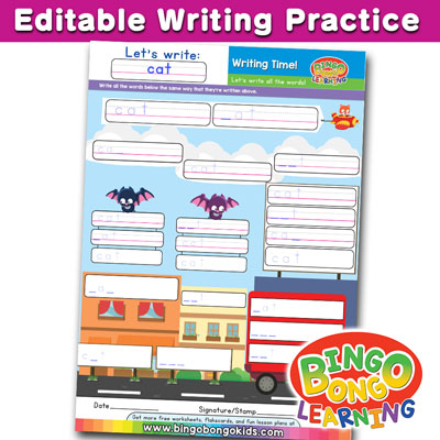 editable writing practice thumbnail