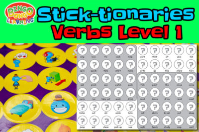 Sticktionaries thumb verbs level 1