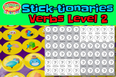Sticktionaries thumb verbs level 2