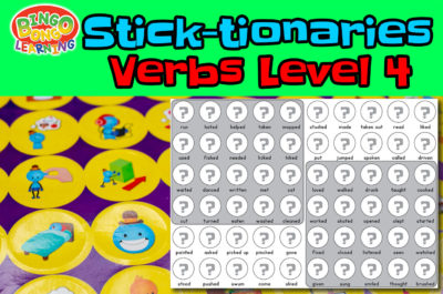 Sticktionaries thumb verbs level 4