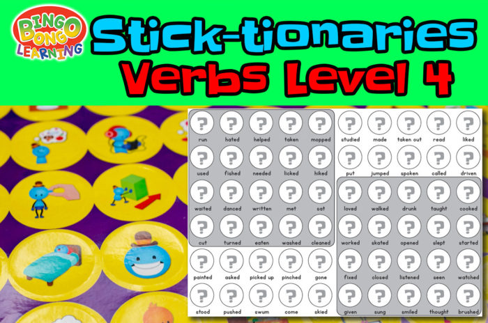 Sticktionaries thumb verbs level 4