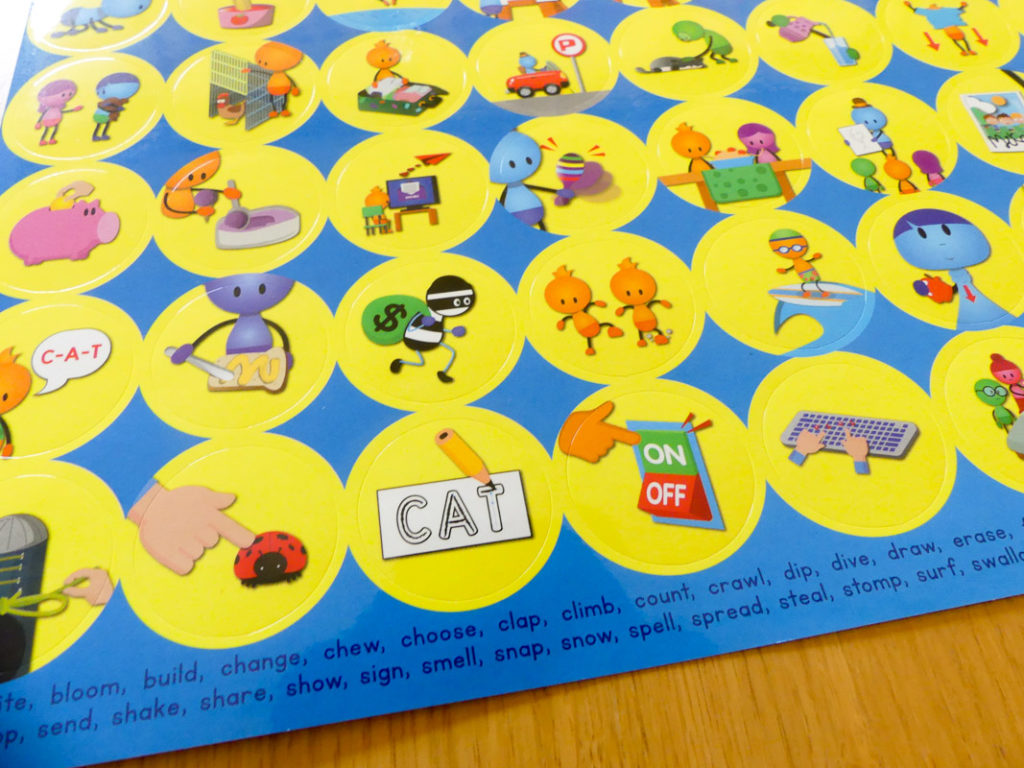 Verbs Stickers 2 (60 Stickers from FUN!book 3) BINGOBONGO