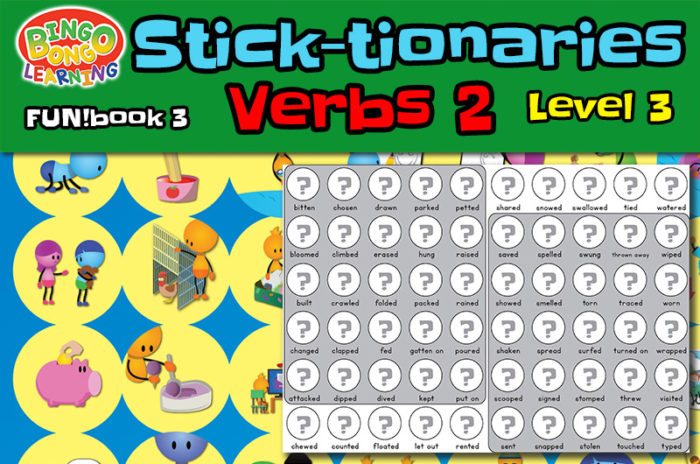 sticktionaries verbs2 stickers level 3