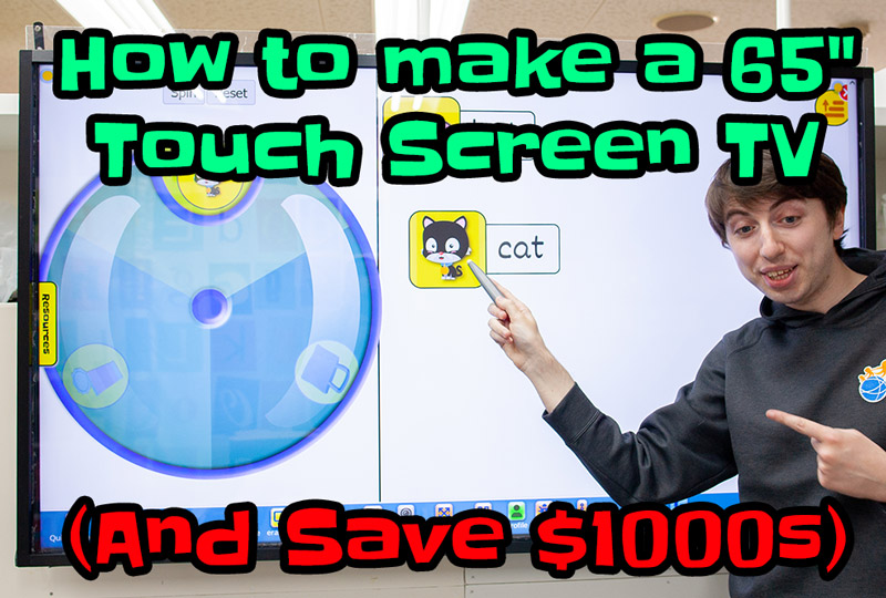 How to make a 65″ Touch Screen TV with an IR Frame in 4 Easy Steps | Cheap Interactive Whiteboard Alternative