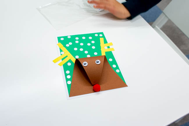 完成した3Dトナカイのクリスマスカード