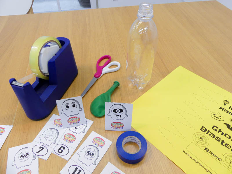 おばけ退治シューティングゲームの工作材料