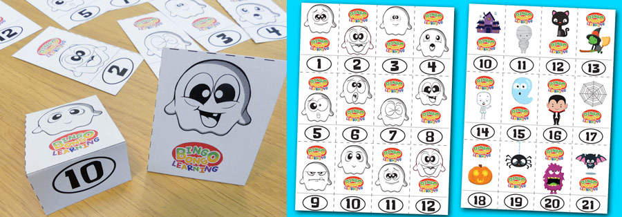 紙で作る得点付きのおばけ退治ゲーム